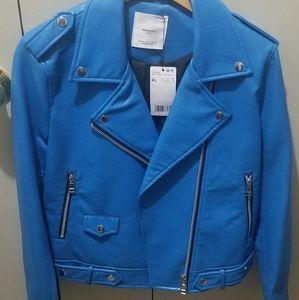 Mango Faux Leather Biker Jacket